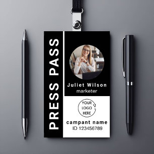 name tags qr code media press id badge