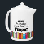 Name Tea Drinking, Mystery Reading<br><div class="desc">This Name Tea Drinking Book Reading Teapot is perfect for book lovers while they drink in their favourite book. This colourful teapot is a great gift idea for bookworms and bibliophiles.</div>