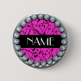 name template button with silver diamonds edge