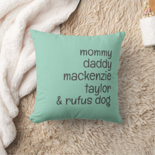 Name Template Personalised Family Photo Cushion
