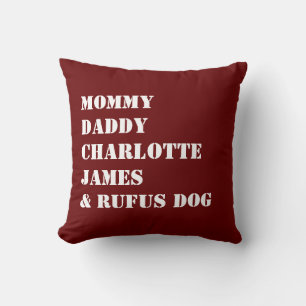 Name Template Personalised Family Photo Cushion