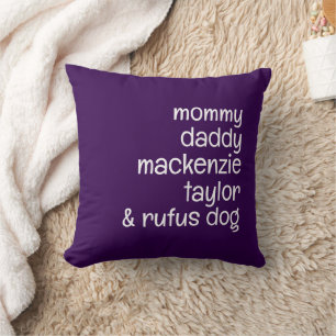 Name Template Personalized Family Photo Cushion