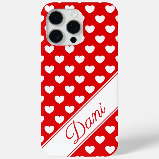Name Template, Striking Red And White Case-Mate iPhone Case (Back)