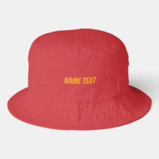 Name Text Elegant Red Color-Cap Comfortable Fit  Trucker Hat