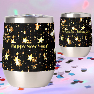 Name-Text Happy New Year 11oz Stainless Steel