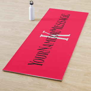 Name, Text Lovely American Rose Red Yoga Mat