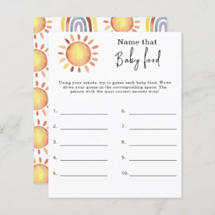 Name that baby food - baby shower game