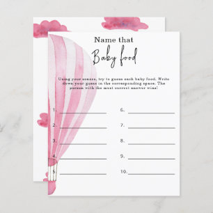 Name that baby food - baby shower game