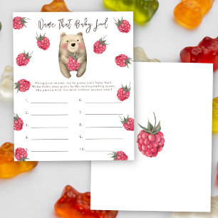 Name that baby food - bear baby shower game