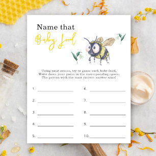 Name that baby food - Bee baby shower game