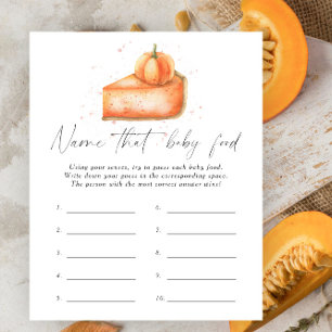 Name that baby food shower game - Pie Pumpkin