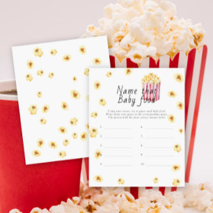 Name that baby food shower game - popcorn