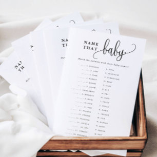 Name That Baby Matching Paper Game Card
