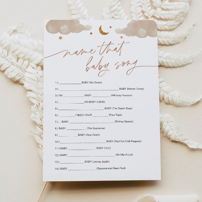 Name That Baby Song Game Twinkle Little Star  Invitation (Creator Uploaded)