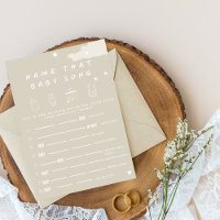 Name that baby song Rustic minimal baby shower gam