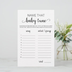 Name that baby tune game Baby Shower party game