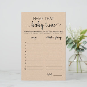 Name that baby tune game Baby Shower party game