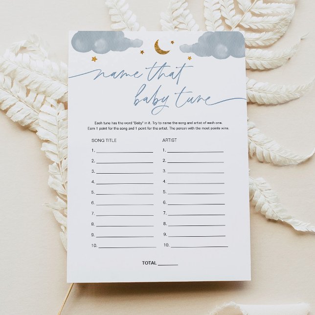 Name That Baby Tune Twinkle Star Baby Shower Game  Invitation (Creator Uploaded)