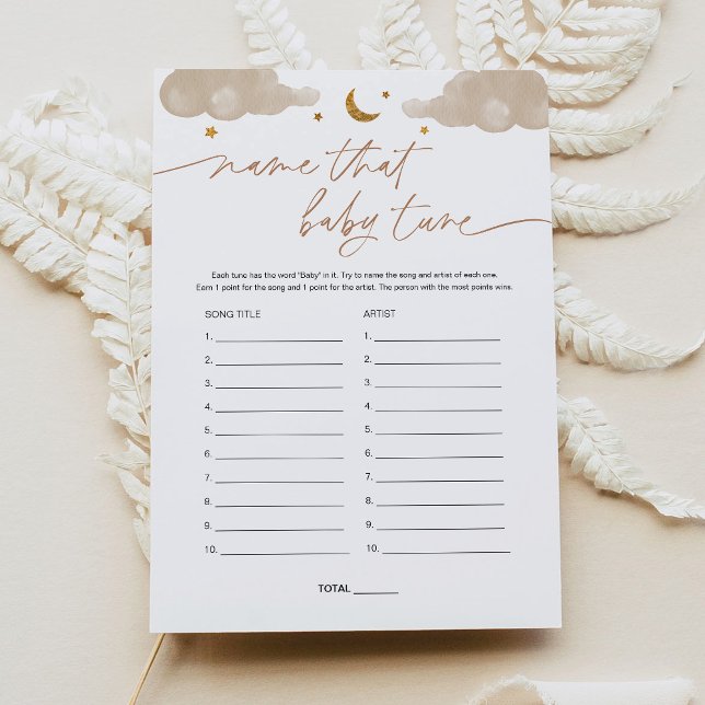 Name That Baby Tune Twinkle Star Baby Shower Game  Invitation (Creator Uploaded)