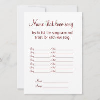 name that love song bridal shower game