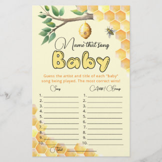 Name that song baby shower game