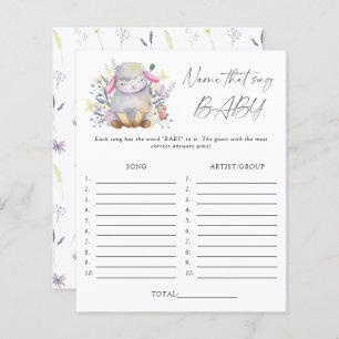 Name that song baby shower game - lamb