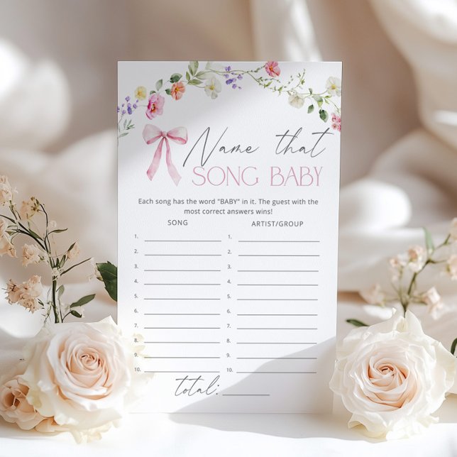 Name that Song Baby Wildflower baby shower game (Creator Uploaded)