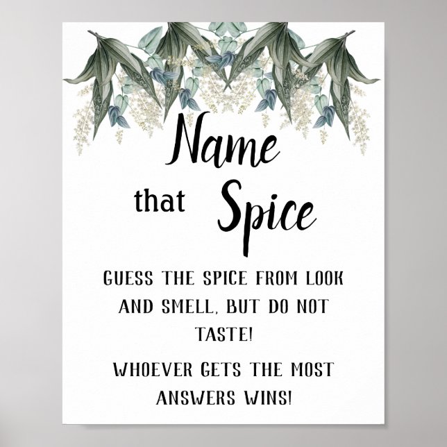 Name that Spice Flowers - Sign (Front)