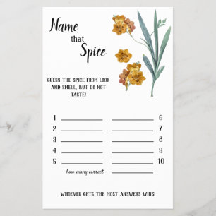 Name that Spice - Orange Flower Flyer