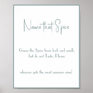 Name that Spice - Shower Game Poster