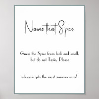 Name that Spice - Shower Game Poster