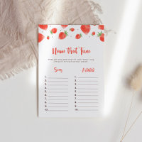 Name That Tune Game, Berry Sweet Baby Shower Game