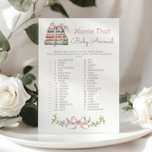 Name the baby Animal Storybook Baby Shower game