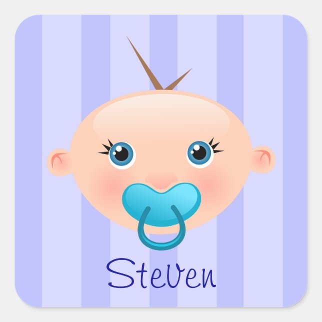 "Name This!" - Baby Face Sticker Boy (Front)