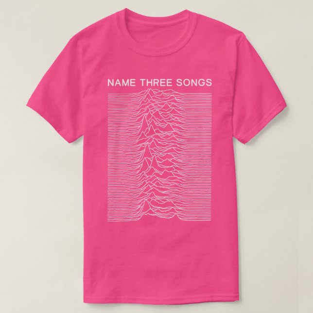Name Three Songs Post punk Meme Mashup T-Shirt (Design Front)