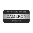 Name title company name modern black silver look