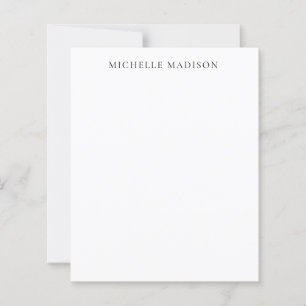 Name Trendy Minimalist Professional Plain Paper