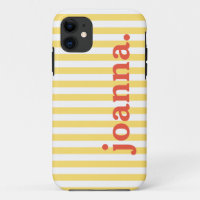 Name / Vintage Classic Yellow & White Stripes