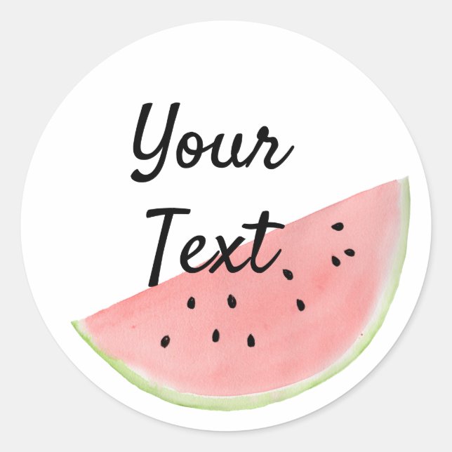 Name Watermelon Sticker for Parties, Cards (Front)