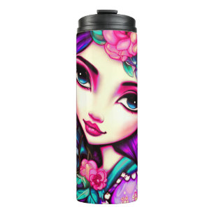 Name Whimsical Girl Artistic Thermal Tumbler