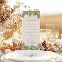 Name Whimsical Green Gold Pine Cone Weddings