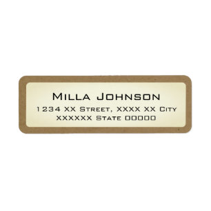 name with brownish border