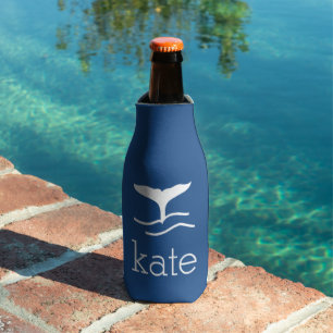 Name With Whale's Tail Bottle Cooler