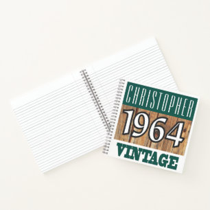 Name with Year 1964 Vintage Notebook