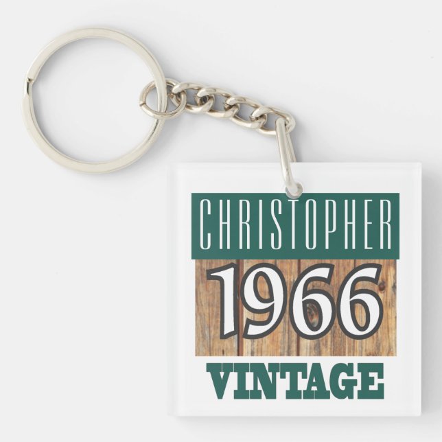 Name with Year 1966 Vintage Keychain (Front)