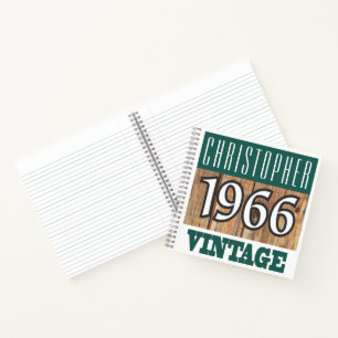 Name with Year 1966 Vintage Notebook