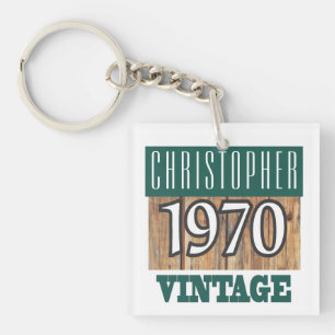 Name with Year 1970 Vintage Keychain