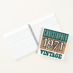 Name with Year 1971 Vintage Notebook