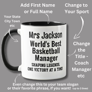 Name, Worlds Best Basketball Team Manager  Mug