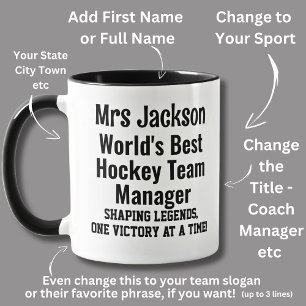 Name, Worlds Best Hockey Team Manager  Mug